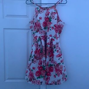 Floral cocktail dress; great quality.